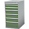 Schubladenschrank Bedrunka+Hirth, 7 Schübe, abschliessbar, bis 1500 kg, B 555 x T 736 x H 1019 mm, Stahlblech