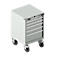 Schubladenschrank mit Rollen WSK 27-27, 6 Schübe, bis 200 kg, B 564 x T 572 x H 870 mm, lichtgrau/lichtgrau