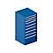 Schubladenschrank SCHÄFER 36-36, 9 Schübe, bis 75 kg, B 717 x T 725 x H 1450 mm, enzianblau