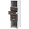 Schubladenschrank TEQSTYLE, 4 Auszüge, B 400 x T 419 x H 1465 mm, Weiß/Quarzit