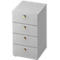 Schubladenschrank TOPAS LINE, 2 OH, B 400 mm, lichtgrau/lichtgrau