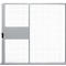 Schuifdeur, voor gaas scheidingswandsysteem, B 2238 x H 2110 mm, licht zilverkleurig