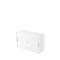 Schuifdeurkast, 2 ordnerhoogten, B 1200 x D 400 x H 748 mm, wit/wit