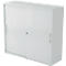 Schuifdeurkast, 3 ordnerhoogten, B 1200 x D 400 x H 1100 mm, lichtgrijs