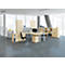 Schuifdeurkast PALENQUE, 2 ordnerhoogten, B 800 x D 400 x H 752 mm, esdoornpatroon