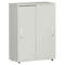 Schuifdeurkast PALENQUE, 3 ordnerhoogten, B 800 x D 400 x H 1104 mm, lichtgrijs
