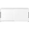 Schuifdeurkast Porto, 2 deuren, tussenschot en 4 legplanken, 1 FH, B 1600 x D 400 x H 740 mm, wit