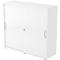 Schuifdeurkast TARA, 3 ordnerhoogten, B 1200 x D 400 x H 1180 mm, afsluitbaar & stapelbaar, wit