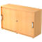 Schuifdeurkast TARVIS, 2 ordnerhoogten, B 1200 x D 400 x H 748 mm, afsluitbaar & stapelbaar, beukenpatroon