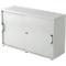 Schuifdeurkast TARVIS, 2 ordnerhoogten, B 1200 x D 400 x H 748 mm, afsluitbaar & stapelbaar, lichtgrijs