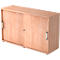 Schuifdeurkast TARVIS, 2 ordnerhoogten, B 1200 x D 400 x H 748 mm, afsluitbaar & stapelbaar, notenhoutpatroon