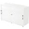 Schuifdeurkast TARVIS, 2 ordnerhoogten, B 1200 x D 400 x H 748 mm, afsluitbaar & stapelbaar, wit