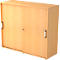 Schuifdeurkast TARVIS, 3 ordnerhoogten, B 1200 x D 400 x H 1100 mm, afsluitbaar & stapelbaar, beukenpatroon