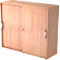 Schuifdeurkast TARVIS, 3 ordnerhoogten, B 1200 x D 400 x H 1100 mm, afsluitbaar & stapelbaar, notenhoutpatroon
