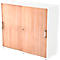 Schuifdeurkast TARVIS, 3 ordnerhoogten, B 1200 x D 400 x H 1100 mm, afsluitbaar & stapelbaar, wit/notenhoutpatroon