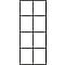 Schuifladenindeling SE 6142, acht delen, D 600 x B 225 x H 206 mm