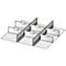 Schuifladenonderverdeling, 2 tussenliggers/6 scheidingswanden, 100 mm