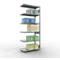 Schulte Lagertechnik boltless shelving system MULTIplus 250, bolt-on shelving, length bolt, 2500x1000x500 mm, 6 shelves, galvanized