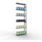 Schulte Lagertechnik boltless shelving system MULTIplus 250, bolt-on shelving, length bolt, 3000x1000x300 mm, 7 shelves, galvanized