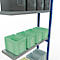 Schulte Lagertechnik boltless shelving system MULTIplus 250, boltless add-on shelving, length bolt, 3000x1000x300 mm, 7 shelves, gentian blue/galvanized