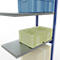 Schulte Lagertechnik boltless shelving system MULTIplus 250, boltless add-on shelving, length bolt, 3000x1000x500 mm, 7 shelves, gentian blue/galvanized