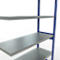 Schulte Lagertechnik boutloos rekkensysteem MULTIplus 250, aanbouwvak, lengte bout, 2500x1300x500 mm, 6 legborden, gentiaanblauw/verzinkt