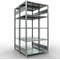 SCHULTE Lagertechnik - Boutloze dubbele bodemplank type 150 - 2000x1000x2x600 mm galv.2x5 schappen