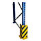 Schulte Lagertechnik Coin de protection en L pour rayonnages à palettes, H 400 mm, jaune/noir