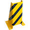 Schulte Lagertechnik Coin de protection en U pour rayonnages à palettes, H 400 mm, dimension d'ouverture 155 mm, jaune/noir
