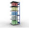 SCHULTE Lagertechnik Doppel-Anbauregal Stecksystem, MULTIPlus250, 3000x1000x(2x500) mm, 14 Böden, verzinkt