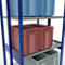 SCHULTE Lagertechnik - Doppel-Grundregal Stecksystem MULTIPlus250 - 3000x1000x(2x400) mm, 14 Böden, verzinkt