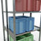 SCHULTE Lagertechnik - Doppel-Grundregal Stecksystem MULTIPlus250 - 3000x1000x(2x500) mm, 14 Böden, verzinkt