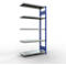 Schulte Lagertechnik Fachbodenregal-Stecksystem MULTIplus 250, Anbauregal, Längenriegel, 2000x1000x400 mm, 5 Böden, enzianblau/verzinkt