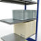 Schulte Lagertechnik Fachbodenregal-Stecksystem MULTIplus 250, Anbauregal, Längenriegel, 2000x1000x500 mm, 5 Böden, enzianblau/verzinkt