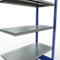 Schulte Lagertechnik Fachbodenregal-Stecksystem MULTIplus 250, Anbauregal, Längenriegel, 2000x1000x500 mm, 5 Böden, enzianblau/verzinkt