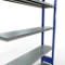 Schulte Lagertechnik Fachbodenregal-Stecksystem MULTIplus 250, Anbauregal, Längenriegel, 2000x1300x300 mm, 5 Böden, enzianblau/verzinkt