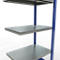Schulte Lagertechnik Fachbodenregal-Stecksystem MULTIplus 250, Anbauregal, Längenriegel, 2000x750x500 mm, 5 Böden, enzianblau/verzinkt