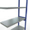Schulte Lagertechnik Fachbodenregal-Stecksystem MULTIplus 250, Anbauregal, Längenriegel, 2500x1000x400 mm, 6 Böden, enzianblau/verzinkt