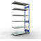 SCHULTE Lagertechnik Fachbodenregal - Stecksystem MULTIplus 250, Anbauregal, Längenriegel, 2500x1300x600 mm, 6 Böden, enzianblau/verzinkt