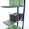 Schulte Lagertechnik Fachbodenregal-Stecksystem MULTIplus 250, Anbauregal, Längenriegel, 2500x750x300 mm, 6 Böden, enzianblau/verzinkt