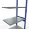 Schulte Lagertechnik Fachbodenregal-Stecksystem MULTIplus 250, Anbauregal, Längenriegel, 2500x750x500 mm, 6 Böden, enzianblau/verzinkt