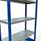 Schulte Lagertechnik Fachbodenregal-Stecksystem MULTIplus 250, Grundregal, Längenriegel, 2000x1000x400 mm, 5 Böden, enzianblau/verzinkt