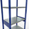 Schulte Lagertechnik Fachbodenregal-Stecksystem MULTIplus 250, Grundregal, Längenriegel, 2500x750x500 mm, 6 Böden, enzianblau/verzinkt