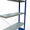 Schulte Lagertechnik Fachbodenregal Stecksystem MultiPlus250, Anbauregal, 5 Fachböden, Kreuzstrebe, B 1000 x T 300 x H 2000 mm, Enzianblau RAL 5010