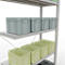 Schulte Lagertechnik Fachbodenregal Stecksystem MultiPlus250, Anbauregal, 5 Fachböden, Kreuzstrebe, B 1000 x T 400 x H 2000 mm, Lichtgrau RAL 7035