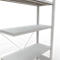 Schulte Lagertechnik Fachbodenregal Stecksystem MultiPlus250, Anbauregal, 5 Fachböden, Kreuzstrebe, B 1000 x T 400 x H 2000 mm, Lichtgrau RAL 7035