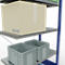Schulte Lagertechnik Fachbodenregal Stecksystem MultiPlus250, Anbauregal, 5 Fachböden, Kreuzstrebe, B 1000 x T 500 x H 2000 mm, Enzianblau RAL 5010