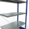 Schulte Lagertechnik Fachbodenregal Stecksystem MultiPlus250, Anbauregal, 5 Fachböden, Kreuzstrebe, B 1000 x T 500 x H 2000 mm, Enzianblau RAL 5010