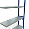 Schulte Lagertechnik Fachbodenregal Stecksystem MultiPlus250, Anbauregal, 6 Fachböden, Kreuzstrebe, B 1000 x T 300 x H 2500 mm, Enzianblau RAL 5010