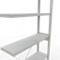 Schulte Lagertechnik Fachbodenregal Stecksystem MultiPlus250, Anbauregal, 6 Fachböden, Kreuzstrebe, B 1000 x T 300 x H 2500 mm, Lichtgrau RAL 7035